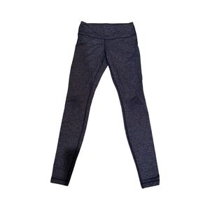 lululemon variegated leggings in charcoal gray-size 6